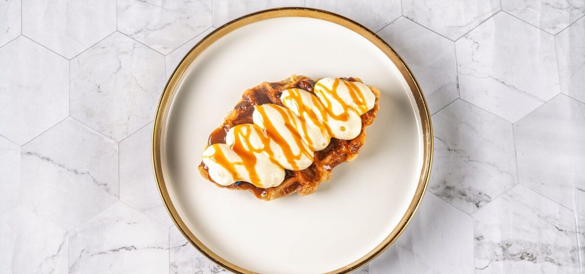 Caramel Cheesecake Croffle